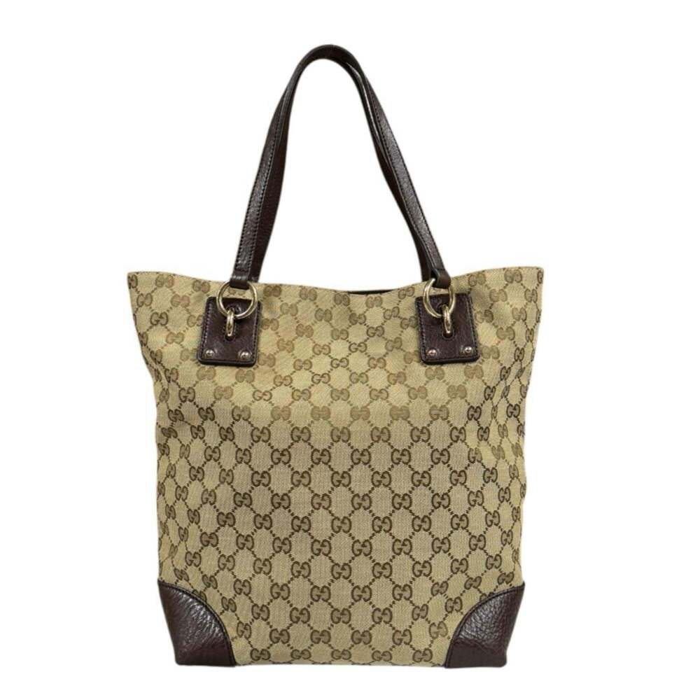 GUCCI Authentic Brown Canvas Tote Bag - Picture 3 of 10